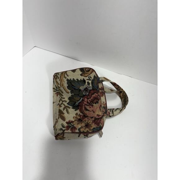 Yves Rocher Vintage Tapestry Cosmetic Makeup Toiletry Travel Purse Bag - Picture 6 of 7